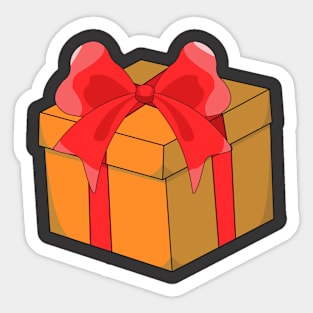 orange gift Sticker